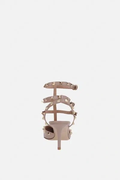 Valentino Rockstud Ankle Strap T. 65 In Pink