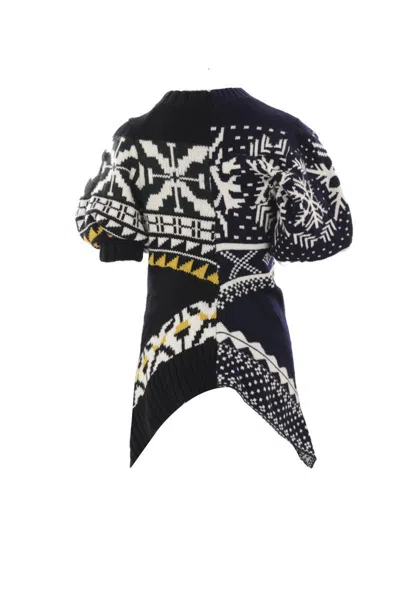 Sacai Patchwork Short-sleeve Sweater