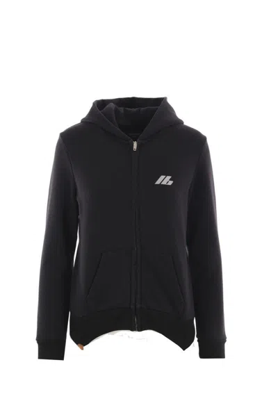 Balenciaga Logo Print Hoodie Sweatshirt Black In Black