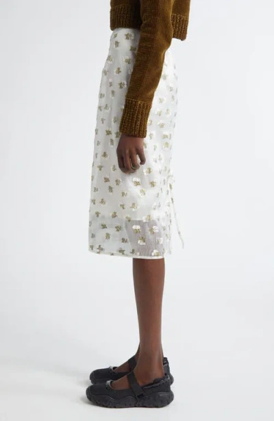 Cecilie Bahnsen Fil Coupé Midi Pencil Skirt
