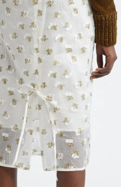 Cecilie Bahnsen Fil Coupé Midi Pencil Skirt