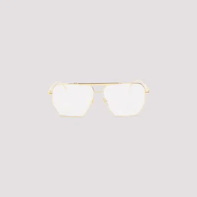 Bottega Veneta Golden Aviator Sunglasses In Gold