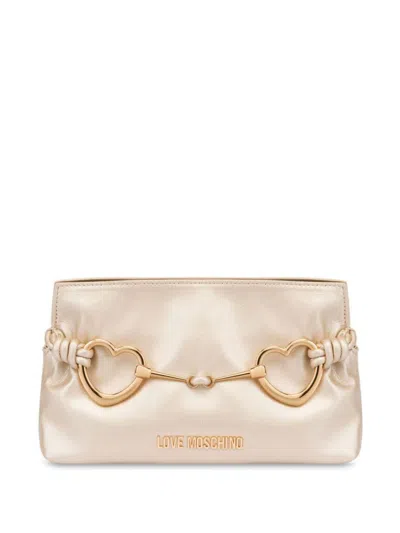 Love Moschino Gold Faux Leather Shoulder Bag With Chain Strap