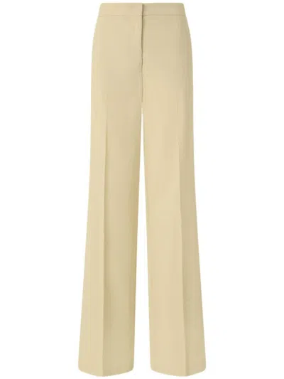 Pinko Wide-leg Trousers With Tailored Silhouette And High Waist In Nude