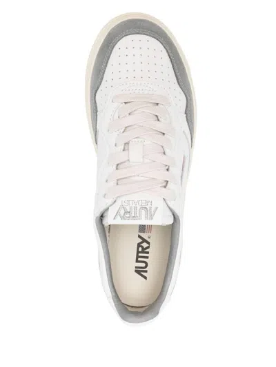 Autry Medalist Sneakers In Leather With Grey Suede