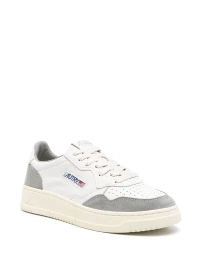 Autry Medalist Sneakers In Leather With Grey Suede