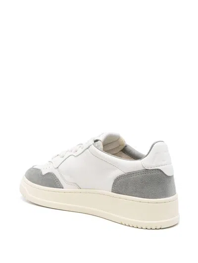 Autry Medalist Sneakers In Leather With Grey Suede