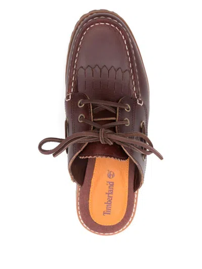 Timberland Bordeaux Mules With Lace-up