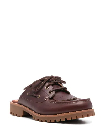 Timberland Bordeaux Mules With Lace-up