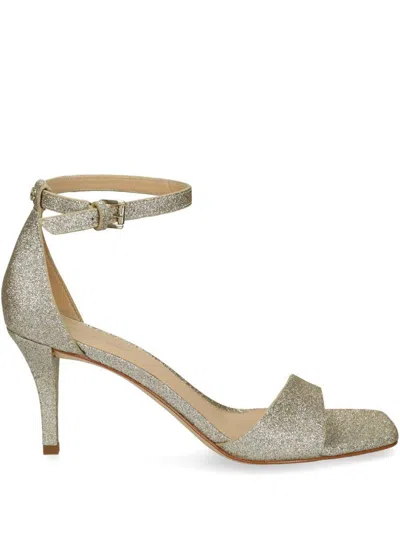 Michael Kors 'jaida' Glitter Gold-tone Heel Sandals