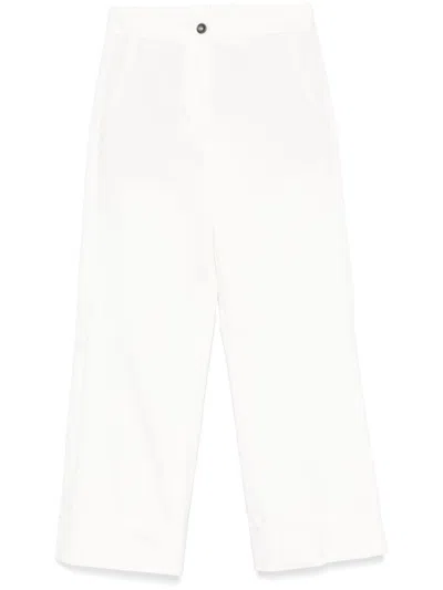 Nine In The Morning Cropped Jeans In White Denim