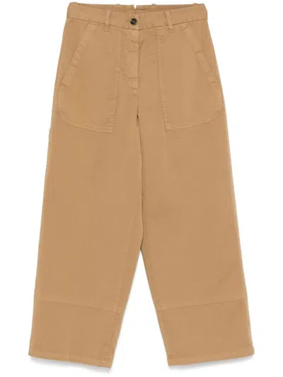 Nine In The Morning Cropped Jeans In Camel Denim
