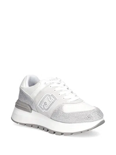 Liu •jo Liu Jo White 'amazing' Sneakers With Rhinestones