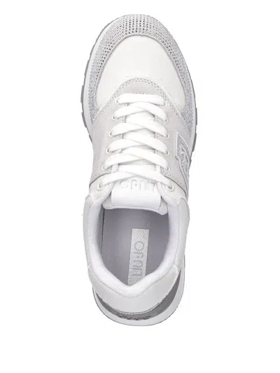 Liu •jo Liu Jo White 'amazing' Sneakers With Rhinestones