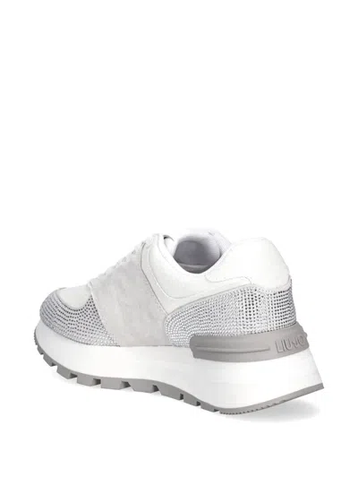 Liu •jo Liu Jo White 'amazing' Sneakers With Rhinestones