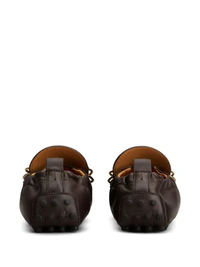 Tod's Brown Calf Leather Mocassins
