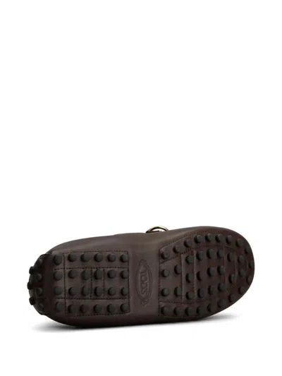 Tod's Brown Calf Leather Mocassins