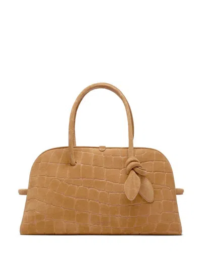 Jacquemus 'the Turismo' Tote Bag In Suede With Crocodile-effect