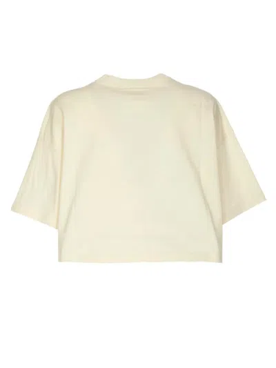Bottega Veneta Women Heavy Japanese Jersey Cropped T-shirt In Neutral