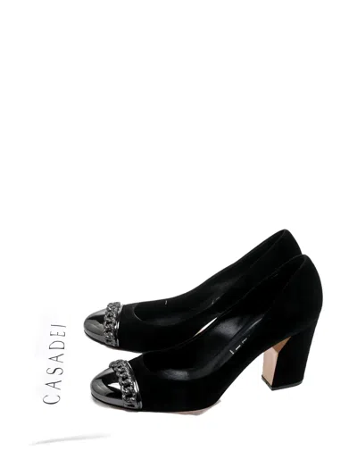 Pre-owned Casadei 85mm Leather Heeled Pumps