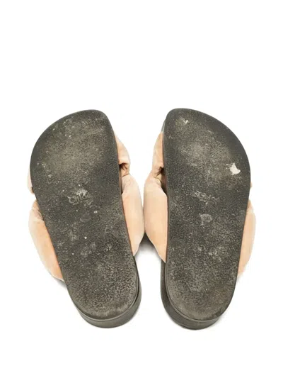 Pre-owned Chloé Velvet Slides In Neutral