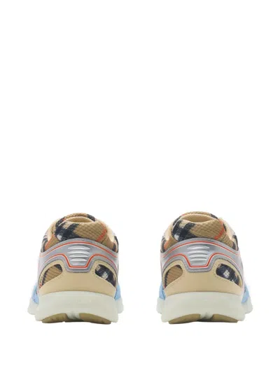 Burberry Multicolor Mesh And Suede Matrix Sneakers In Multi