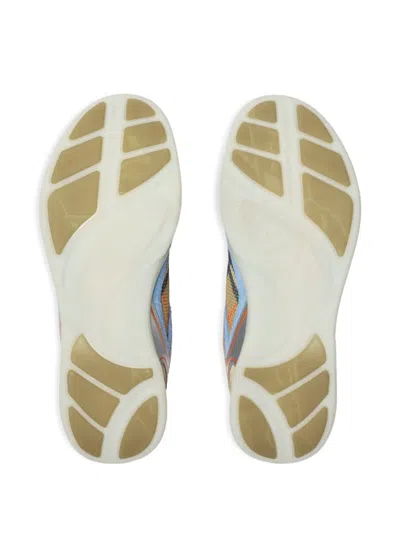 Burberry Multicolor Mesh And Suede Matrix Sneakers In Multi