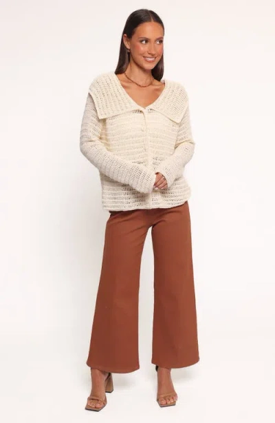 Petal And Pup Petal & Pup Lyra Sheer Cardigan In Neutral