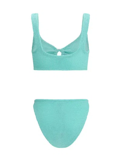 Hunza G Julia Bikini Crinkle Detail In Blue