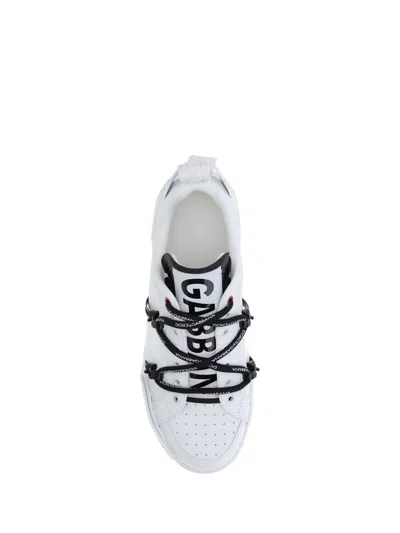 Dolce & Gabbana Dolce And Gabbana White Insert Portofino Sneakers In White