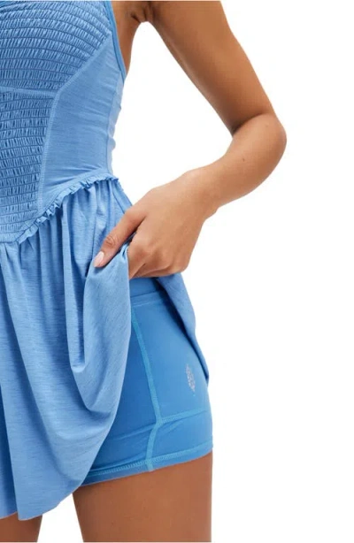 Free People Smockin Hot Dress In Denim Haze In Blue