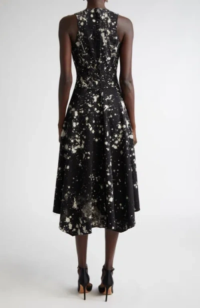 Jason Wu Collection Painters Twill Handkerchief Midi Dress In Black