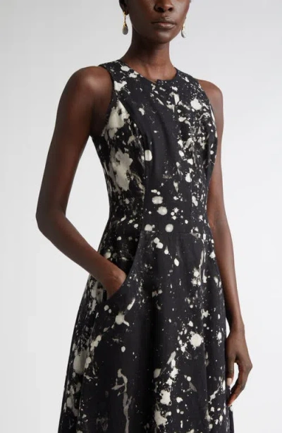 Jason Wu Collection Painters Twill Handkerchief Midi Dress In Black