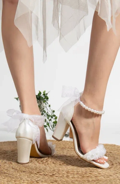 Forever & Always Shoes Krystal Lace Bridal Sandals With Pearls