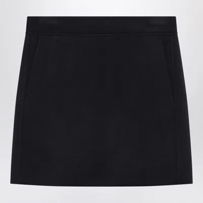 S Max Mara ' Mini Skirt In Midnight In Black