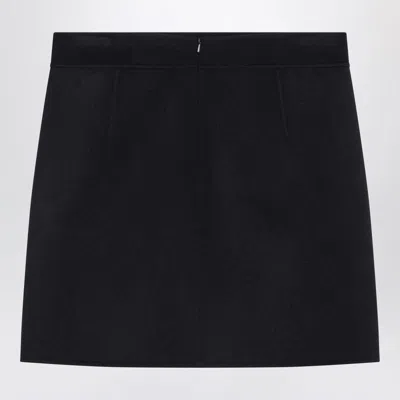 S Max Mara ' Mini Skirt In Midnight In Black