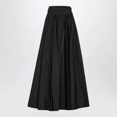Max Mara Pianoforte Sleeveless Dress In Black Taffeta Women In Black