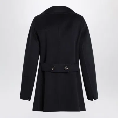 's Max Mara Caban Double-breasted Wool Pea Coat In Black
