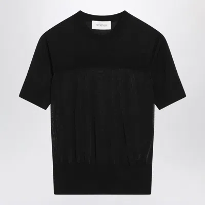 Sportmax Short Sleeve Sweater In Black