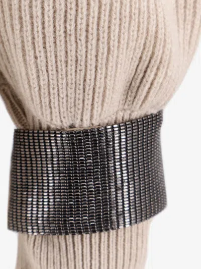 Brunello Cucinelli Women Cashmere Sweater With Removable Cuffs