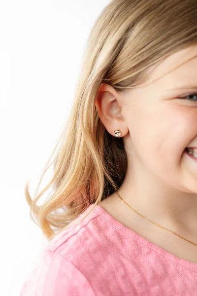 Pip Pop Panda Stud Earrings In Gold