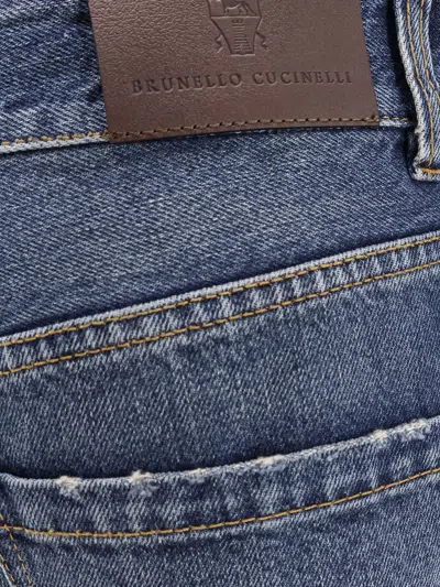 Brunello Cucinelli Women The Column Full Length Jeans In Blue