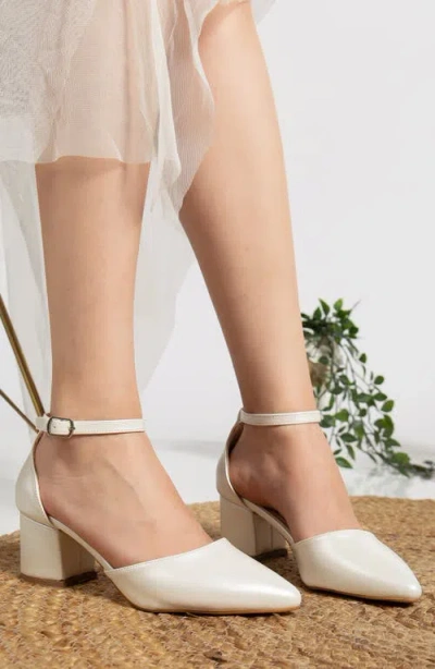 Forever & Always Shoes Marcelle Low Block Heel Pumps