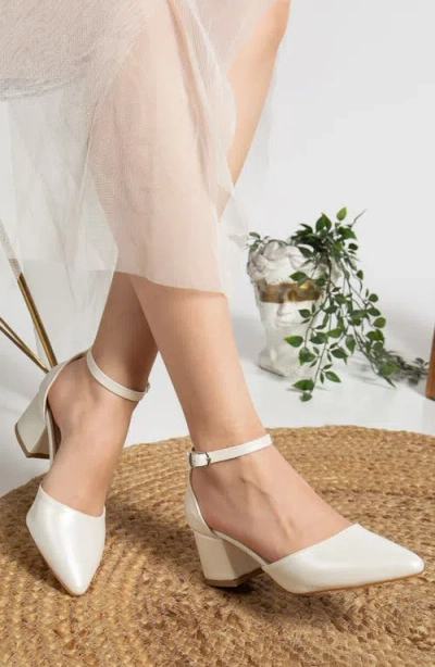 Forever & Always Shoes Marcelle Low Block Heel Pumps