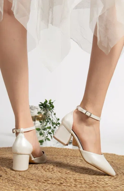 Forever & Always Shoes Marcelle Low Block Heel Pumps
