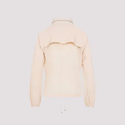 Burberry Full Zip Jacket In Neutral