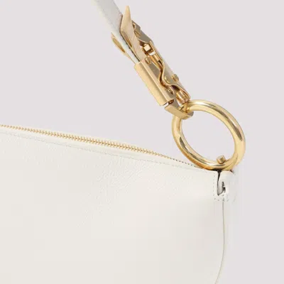 Burberry Half-moon Design Shoulder Bag With Gold Ring Detail In Neutral