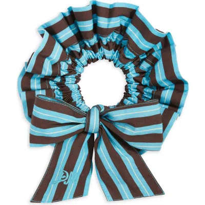 Damson Madder Large Garter Bun Wrap Scrunchie In Multi
