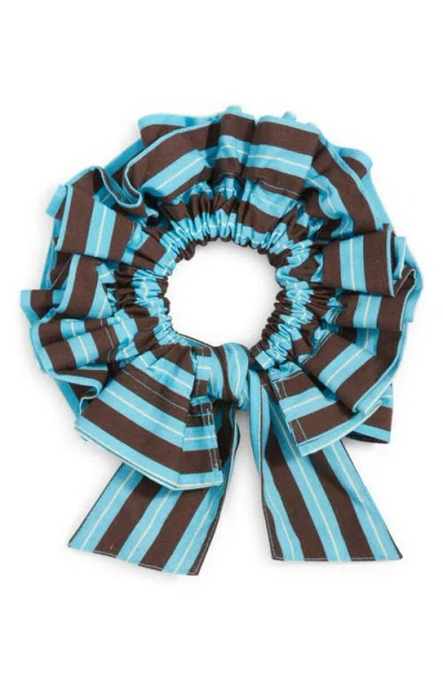 Damson Madder Large Garter Bun Wrap Scrunchie In Multi