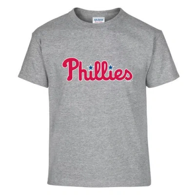 Soft As A Grape Youth   Red/gray Philadelphia Phillies Two-pack T-shirt Set In Gray